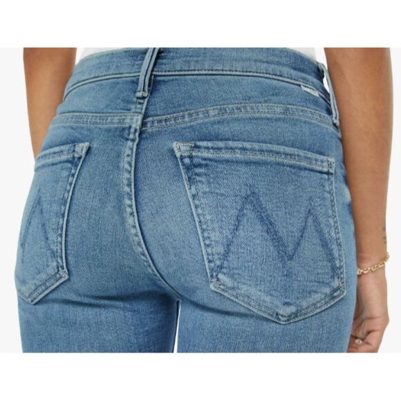 Mother Women Mid-Rise Dazzler Ankle Fray Jeans 26 Quiet Luxury LA Street Style - Picture 2 of 16